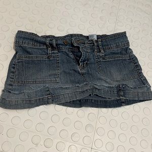Y2k denim mini skirt